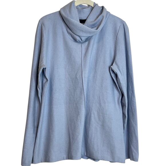 Calvin Klein Jeans Womens Cowl Neck Sweater Size XL Baby Blue Front & Back Seams - Picture 1 of 6